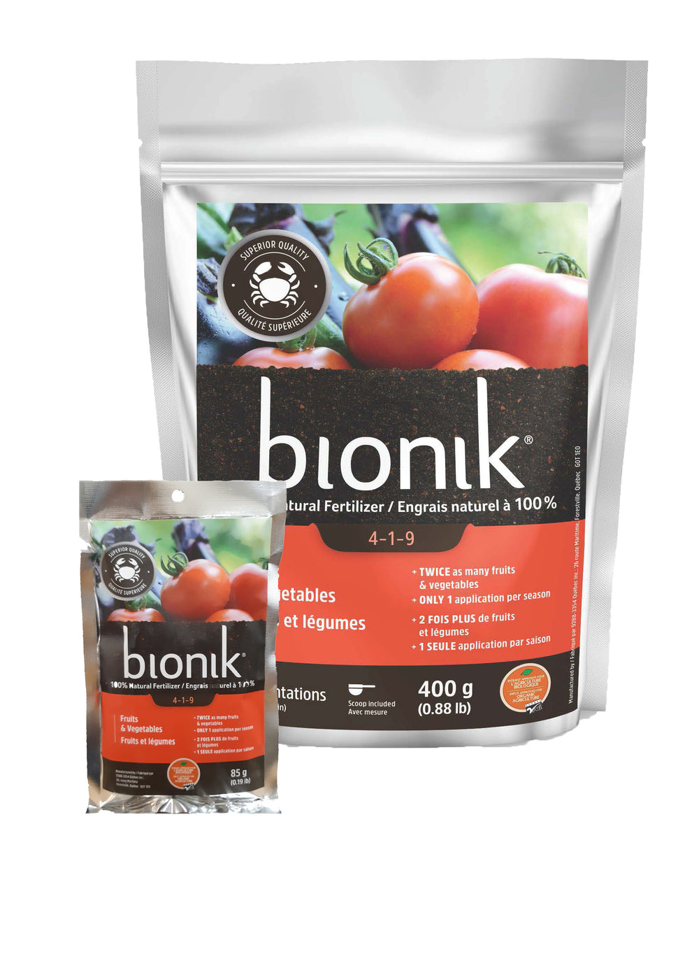 Engrais Bionik fruits et legumes 400g