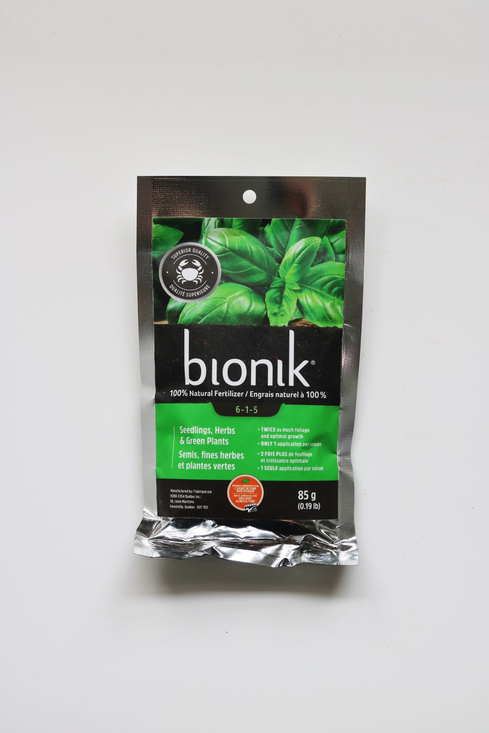 Engrais Bionik Semis, Fines herbes et plantes vertes 85g