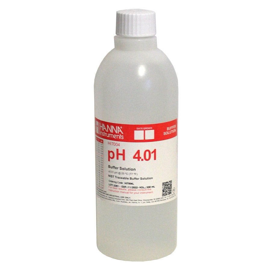 Hi 7004L Solution Étalonnage PH 4.01 500ml